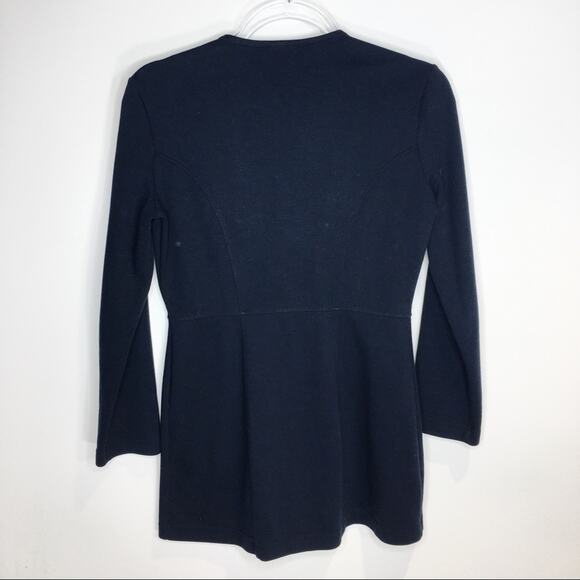 Hanna Andersson Womens Size XS Tunic Jacket Top Black Half Button Up - Picture 5 of 6